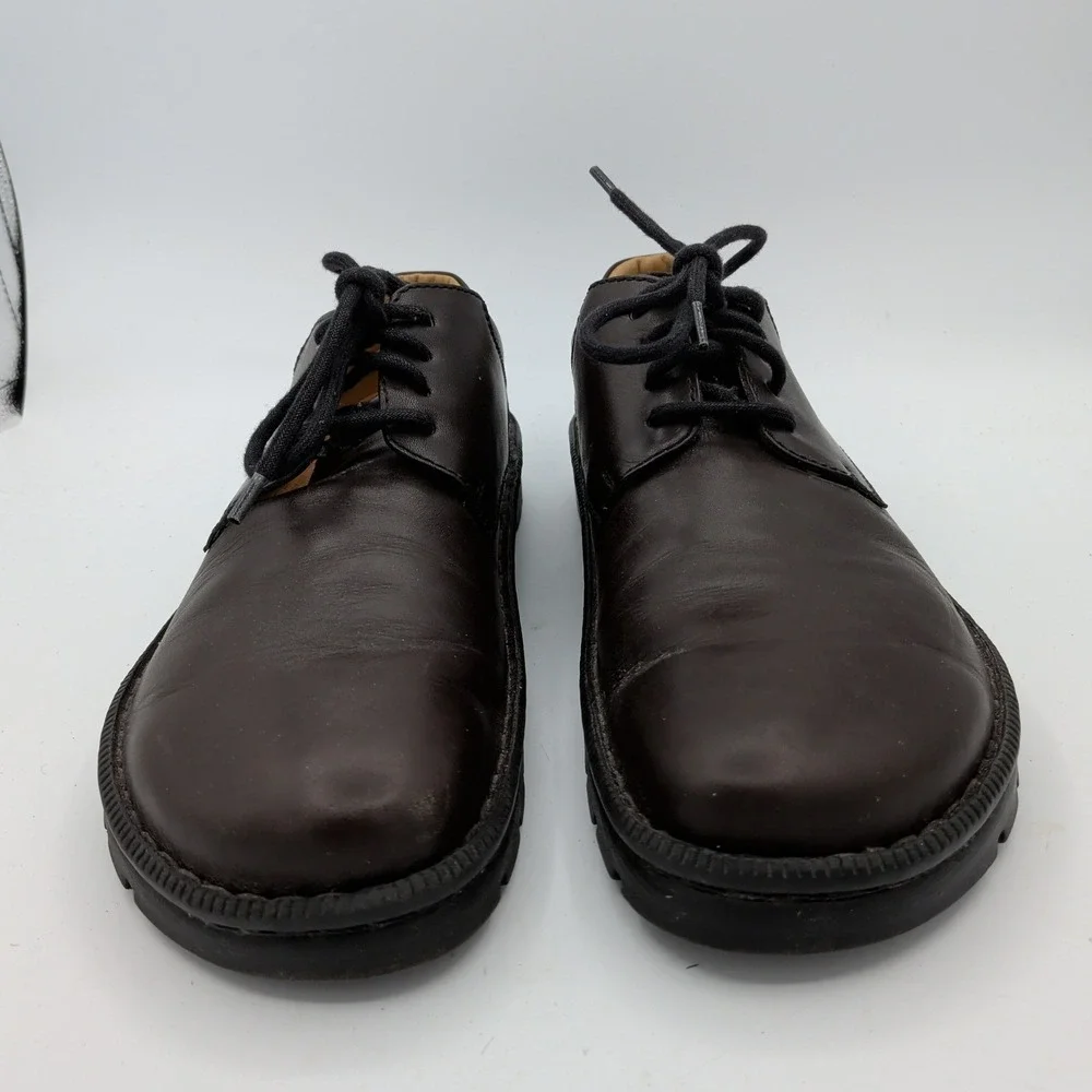 Birkenstock Footprints Oxford Mens EU 44 US 11 Brown Leather Lace Up Derby Shoes